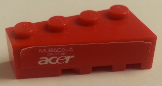 Lego Wedge 4 x 2 Left with 'MUBADALA', 'ABU DHABI' and 'acer' Pattern (Sticker) - Set 8142-2