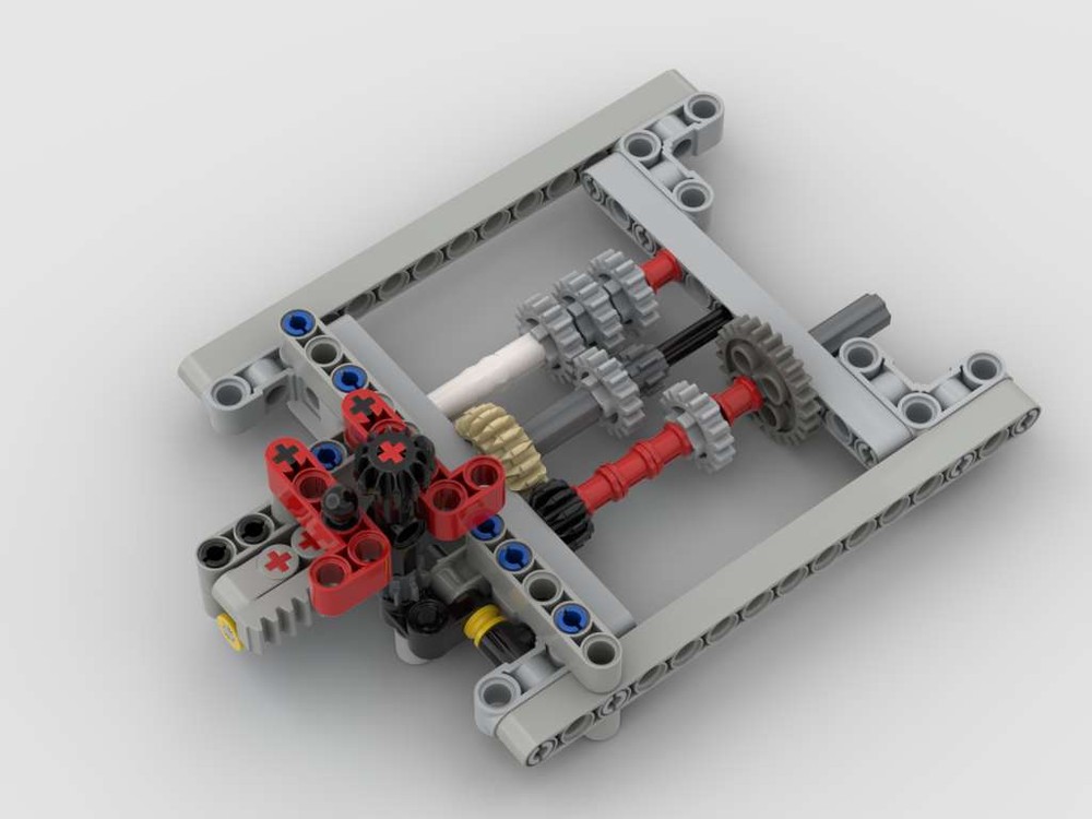 Lego 3-speed gearbox with comfortable manual step switch