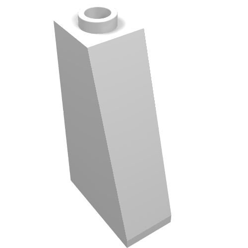 Lego Brick Sloped 75° 2 x 1 x 3 with Open Stud / White