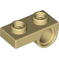 Lego Plate Special 1 x 2 with Pin Hole Underneath / Tan