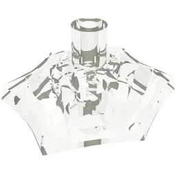 Web Effect Small Short Bar on Front and Back / Trans-Clear