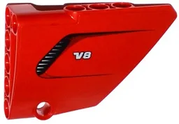 Technic, Panel Fairing #14 Large Short Smooth, Side B with Air Intake and 'V8' Pattern (Sticker) - Set 8070