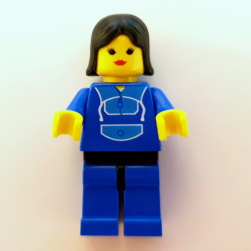Lego Woman - Blue Jogging Suite, Blue Legs