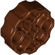 Lego Large Figure Weapon, Barrel with 2 Pin Holes and 3 Axle Holes / Reddish Brown