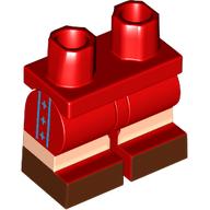 Lego Hips and Red Medium Legs with Sand Blue Decorations, Light Nougat Legs, Reddish Brown Shoes print