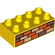Duplo Brick 2 x 4 with Bricks Print
