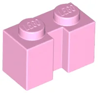 Brick Special 1 x 2 with Groove / Bright Pink