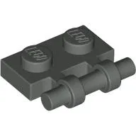 Plate Special 1 x 2 Side Handle [Free Ends] / Dark Gray