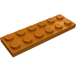 Plate 2 x 6 / Dark Orange