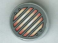 Tile, Round 2 x 2 with Headlight Pattern (Sticker) - Set 7475