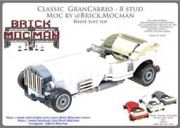 Classic GranCabrio 8 Stud - White Car, with Tan SoftTop