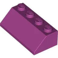 Brick Sloped 45° 2 x 4 / Magenta