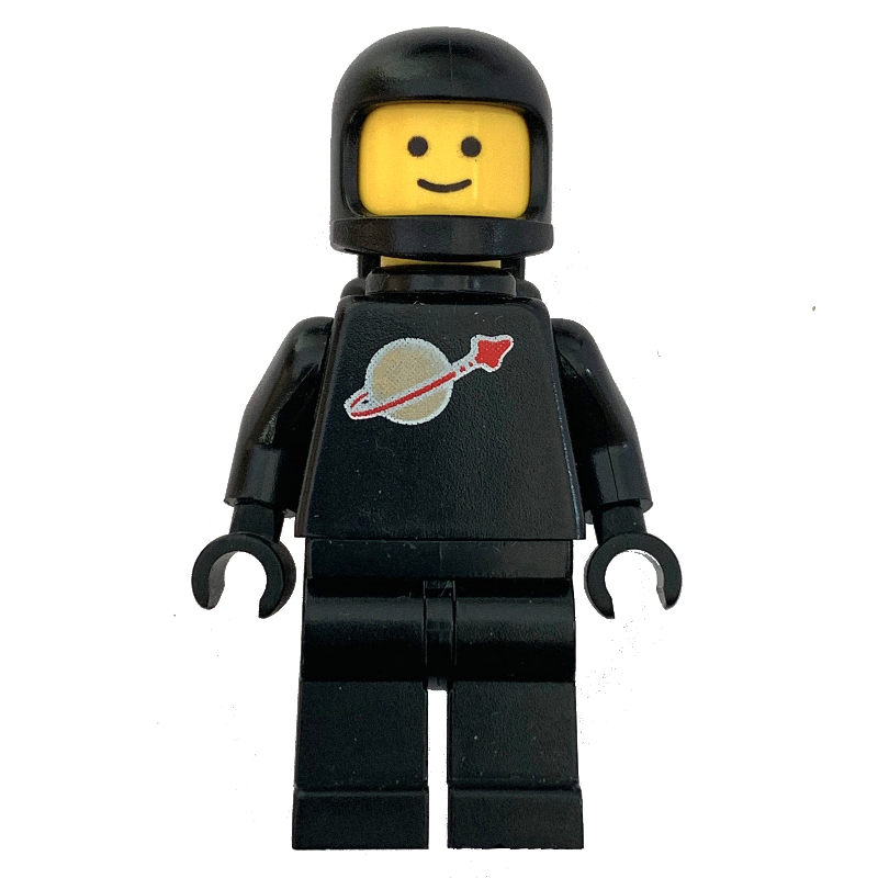 Lego Classic Spaceman, Black with Airtanks (3842b Helmet)