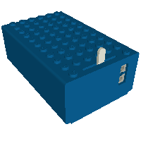 Lego Battery Box, 4.5V 7 x 11 x 3 Type 2 [Complete Assembly] / Blue