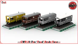 (Pack) GWR 20T 'Toad' Brake Vans (8-w)