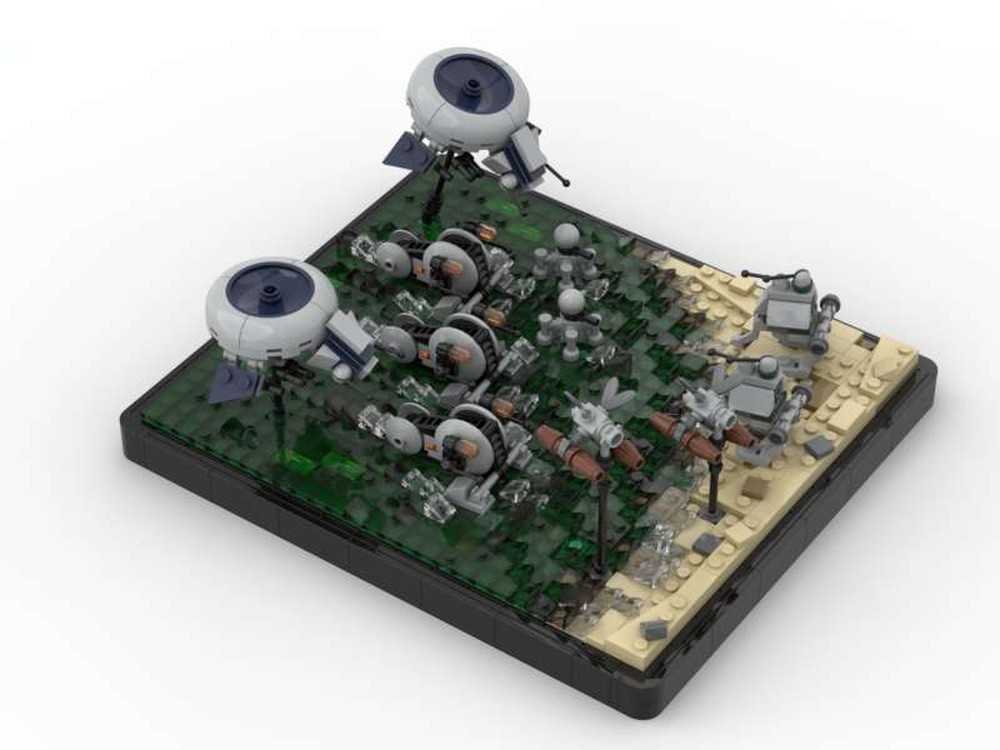 Lego Assault On Kashyyyk - Episode III, Micro AT-AP, Wookie Catamaran, Snail Droid, Gunship