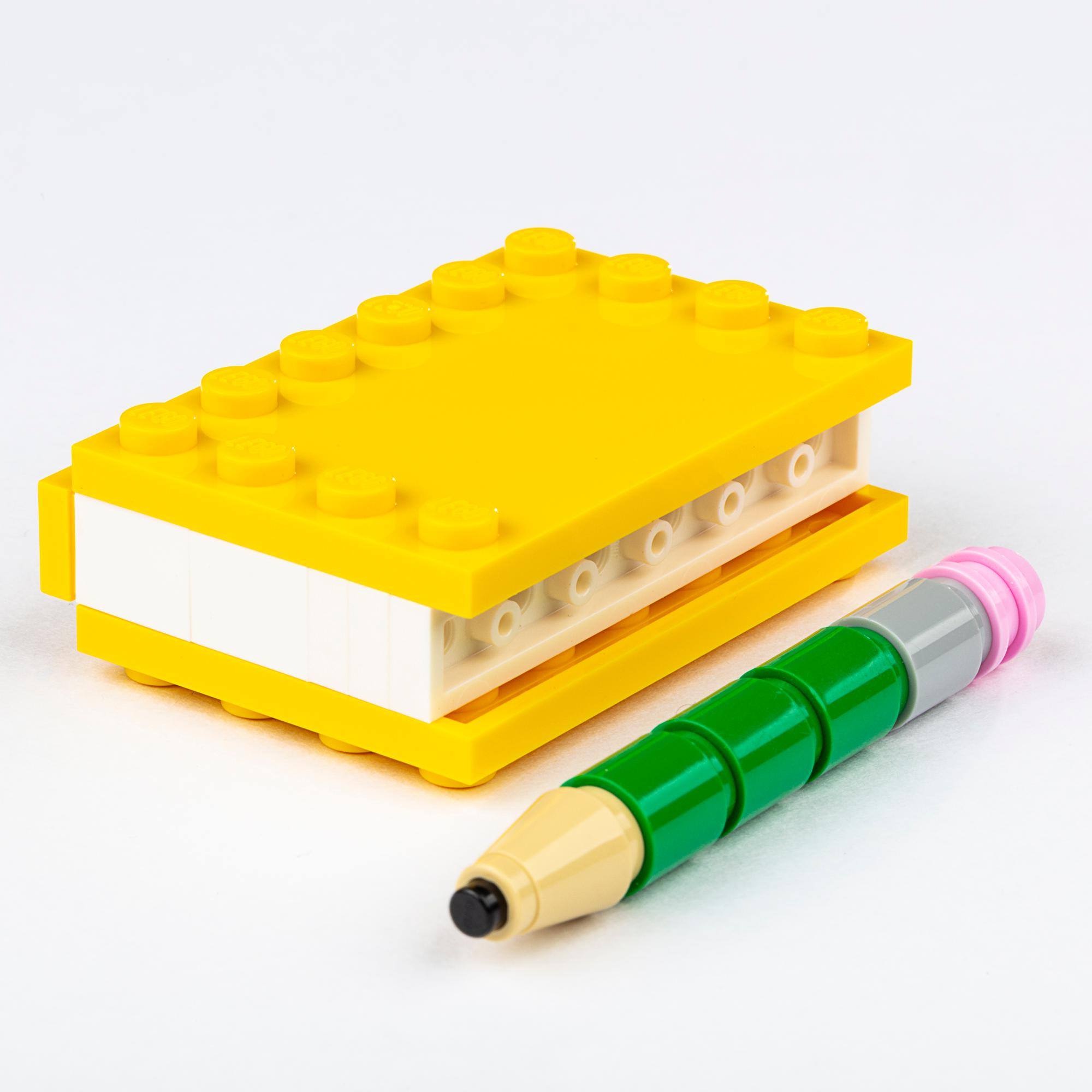 Lego Book and Pencil