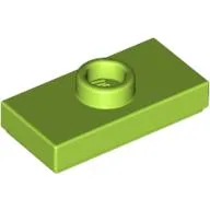 Plate Special 1 x 2 with 1 Stud with Groove (Jumper) / Lime