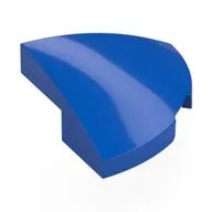 Brick Round Corner, Curved 2 x 2 x 2/3 Quarter Circle With 1 x 1 Bottom Cutout / Blue