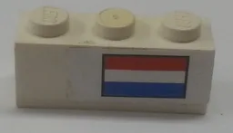 Brick 1 x 3 with Dutch Flag Pattern (Sticker) - Set 3310