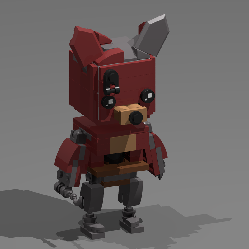 Lego Bricheadz: Fnaf 2: Withered: W.Foxy (2.0)