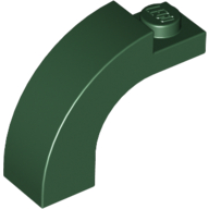 Lego Brick Arch 1 x 3 x 2 Curved Top / Dark Green
