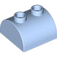 Brick Curved 2 x 2, Two Top Studs / Bright Light Blue