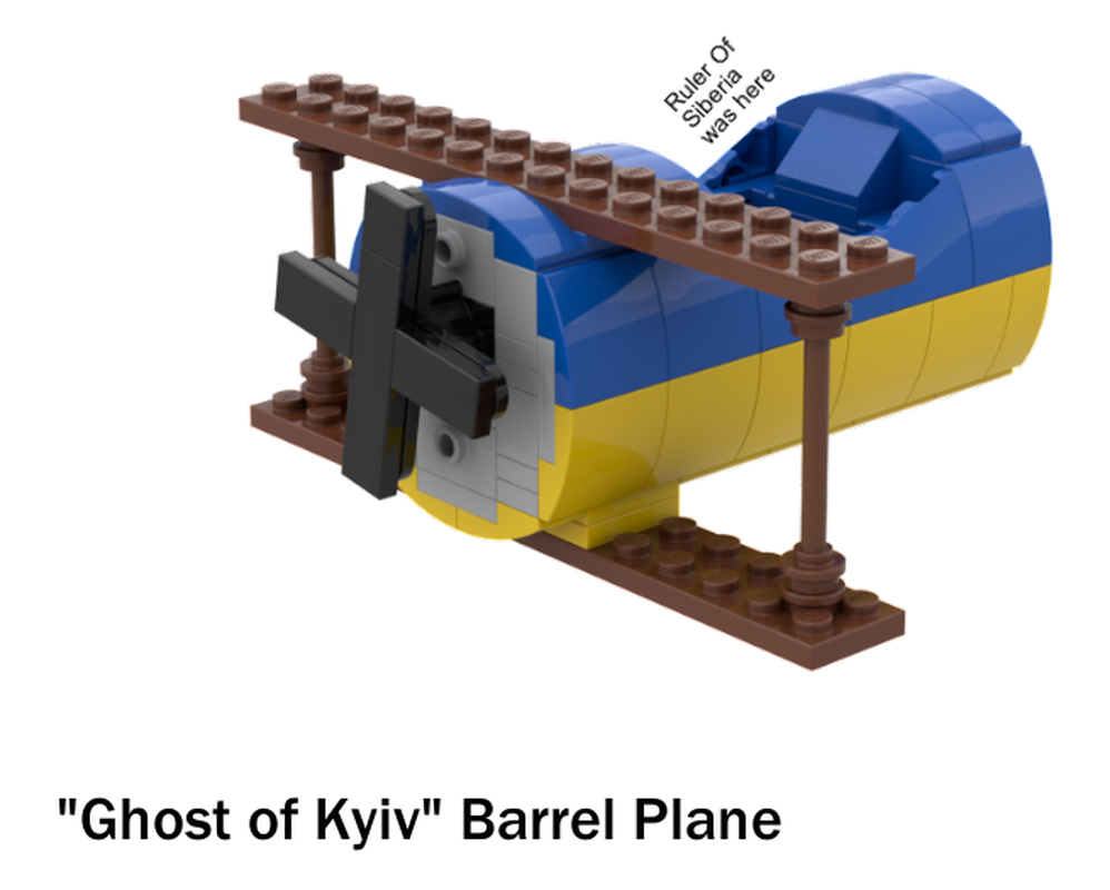 Lego "Ghost of Kyiv" Barrel Plane
