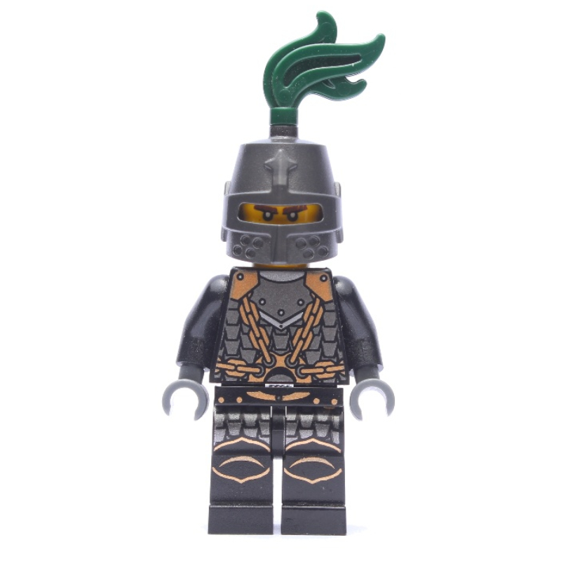 Lego Dragon Knight, Dark Green, Pearl Dark Gray Helmet with Dark Green Plume