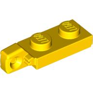 Lego Hinge Plate 1 x 2 Locking with 1 Finger On End, with Groove / Yellow