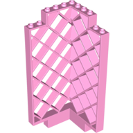 Lego Belville, Wall, Lattice 6 x 6 x 12 Corner / Bright Pink