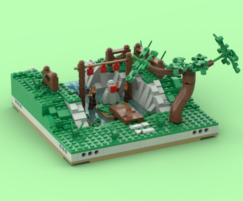 Lego Legends of Zelda Kakariko Village Goddess statue EXPANSION