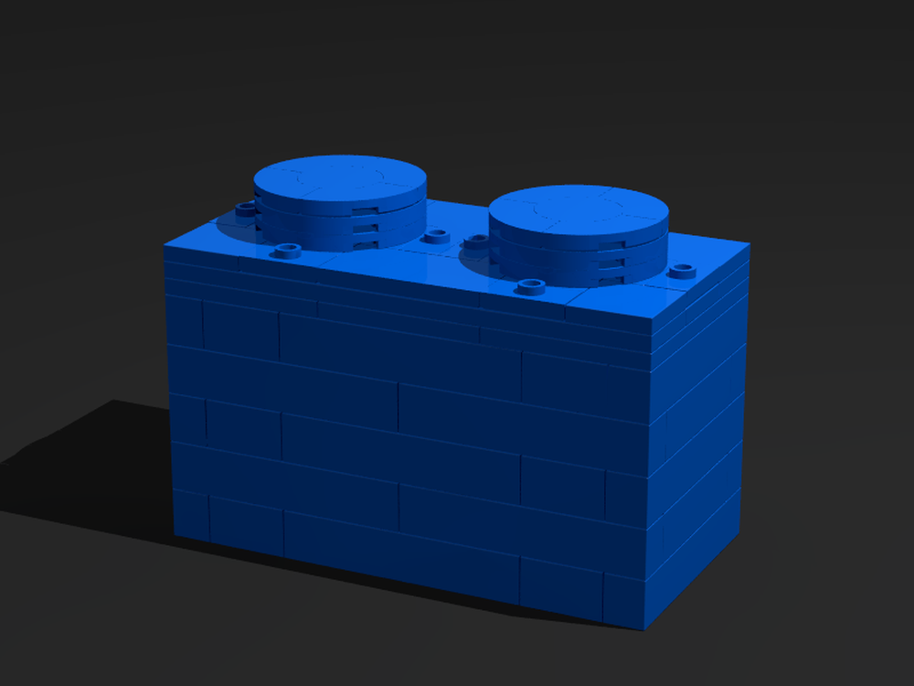 Lego 1x2 Brick 1:6 Scale