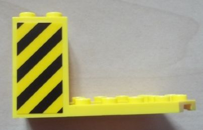 Lego Cockpit 7 x 4 x 3 with Black and Yellow Danger Stripes Pattern on Both Sides (Stickers) - Set 7249