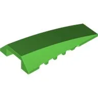 Brick Wedged, Curved 4 x 8 No Top Studs / Bright Green