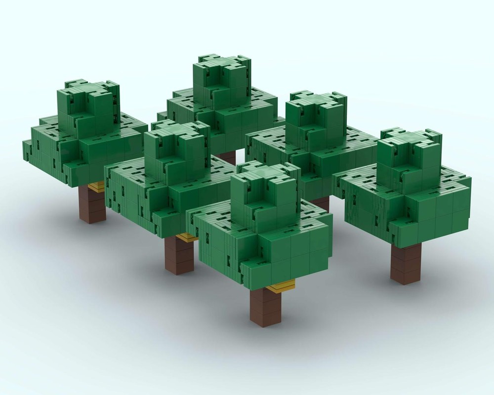 Lego Block Accurate Oak Trees