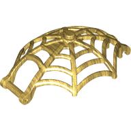 Lego Insect Accessory, Spider Web, Dome Shaped with Bar, Clips / Pearl Gold