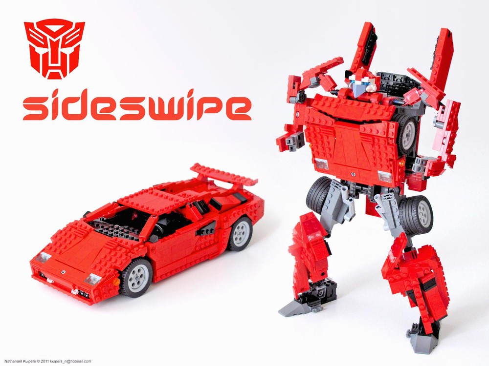Lego Sideswipe Transformer (Lambo Countach)