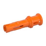 Lego Technic Pin Long with Friction Ridges Lengthwise and Stop Bush [2 Lateral Holes, Small Pin Hole] / Orange