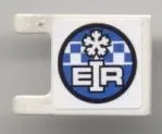 Flag 2 x 2 Square with Flat Edge with Snowflake and 'EIR' Pattern on Both Sides (Stickers) - Set 8124