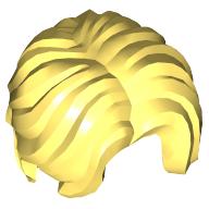 Lego Hair Mid-Length, Wavy, Parted / Bright Light Yellow