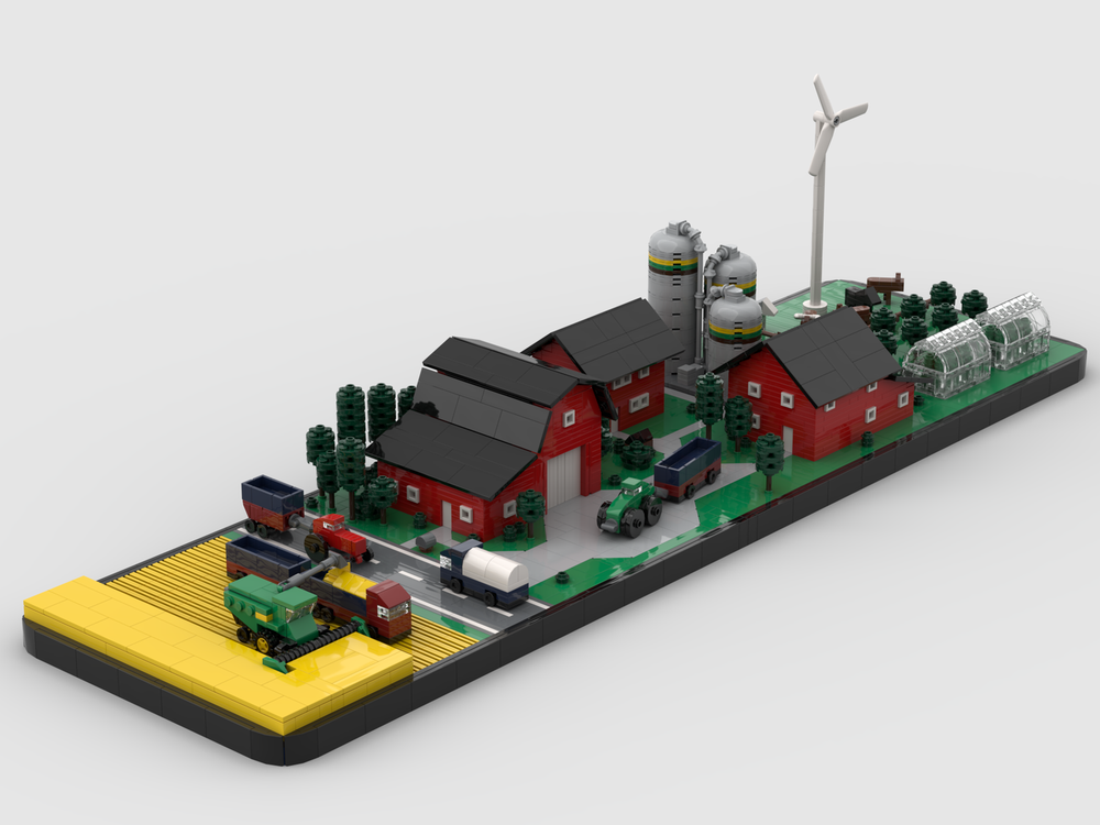 Lego Farm and Harvester (microscale)