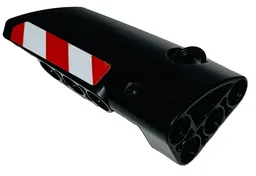 Technic, Panel Fairing # 4 Small Smooth Long, Side B with Red and White Danger Stripes Pattern (Sticker) - Set 42068