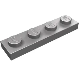 Plate 1 x 4 / Flat Silver