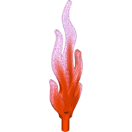 Lego Wave / Flame Rounded Large with Marbled Opal Trans-Medium Reddish Violet Pattern