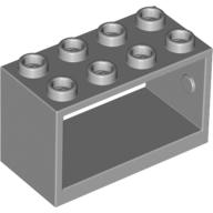 Lego String Reel 2 x 4 x 2 Holder With Open Studs / Light Bluish Gray