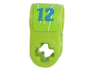 Lego Technic, Axle and Pin Connector Perpendicular with '12' Pattern (Sticker) - Set 8188