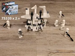 "Hoth Snowtrooper makeshift camp" / Alternate Build of 2 x 75320