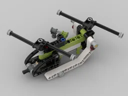 Rescue helicopter with twin rotors