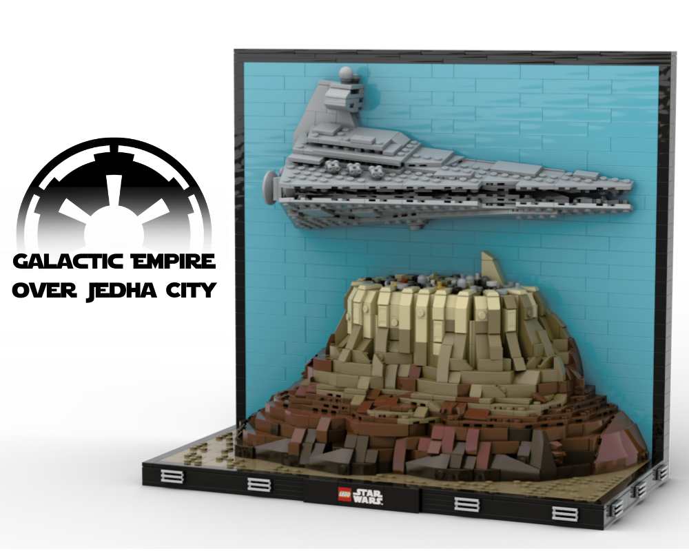 Lego Galactic Empire over Jedha City Diorama (Midi-Scale)